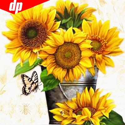 5D DIY Rodada Completa Girassol Diamante Pintura Bordado Venda Diamante Mosaico Imagem