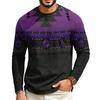 Men's Round Neck Raglan Long Sleeve Casual T-Shirt