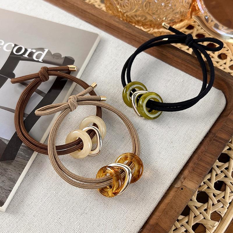 Neues Retro Kreis Stirnband für Frau Mädchen Temperament Haarband Zopfgummi Damenmode Haarschmuck Geschenk