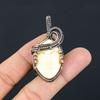 Natural Cameo Face Gemstone Handmade Copper Wire Wrap Pendant 1.97" B7m27