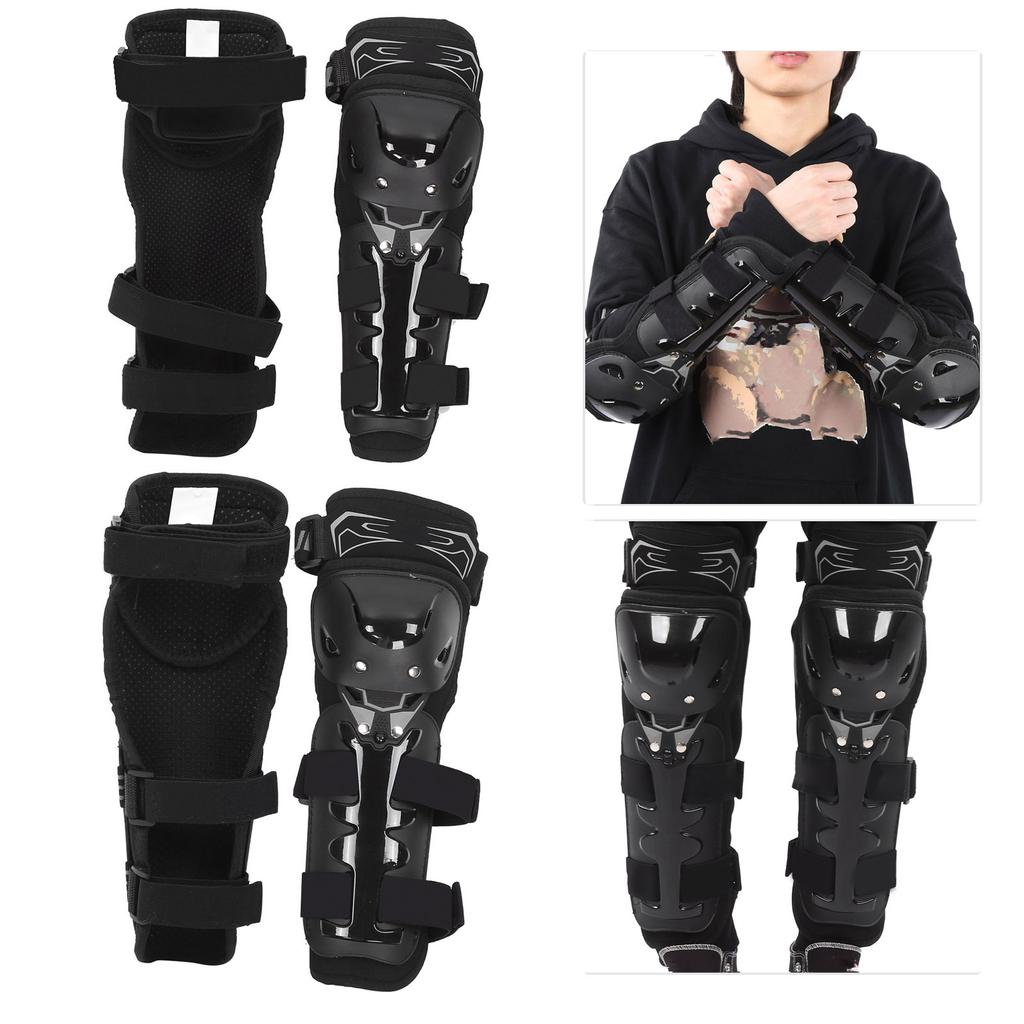 4Pcs Reflective Motorcycle Knee Elbow Guard Kit AntiFall Keep Warm Protective Pads