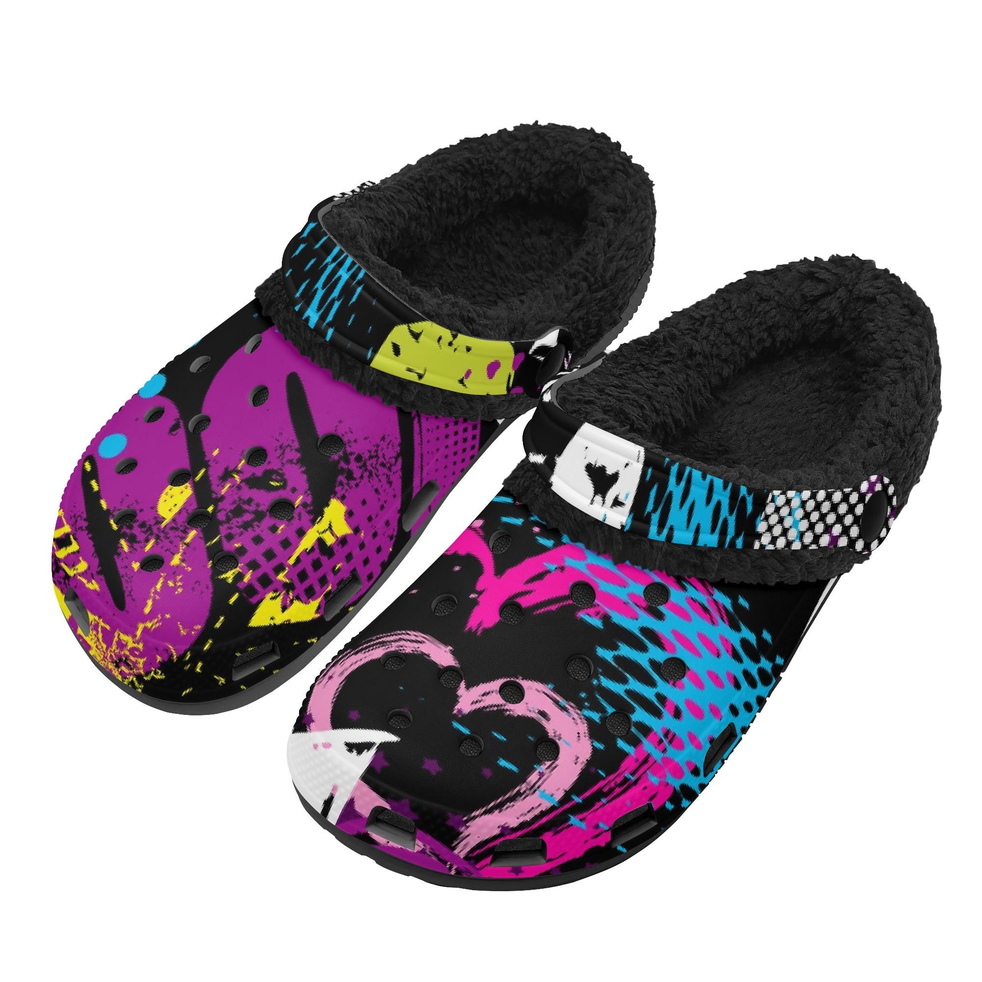 

1 Pair Winter EVA Soft Lined Clogs For Men Women Warm Slip On Comfort Shoes Lightweight Indoor Outdoor Wear 48 чорний