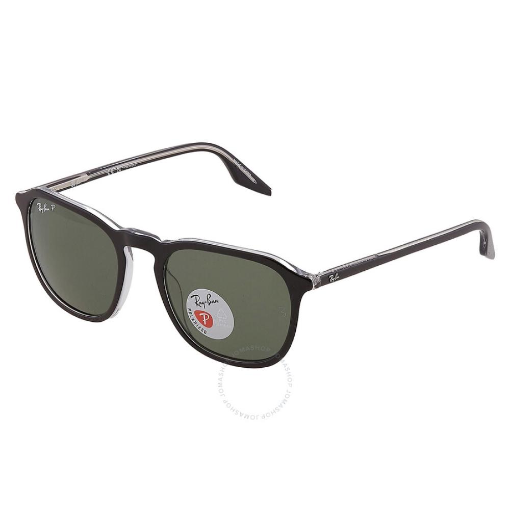 Ray Ban Polarized Green Square Unisex Sunglasses Rb2203 919 58 52