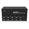 Splitter Audio 1 intrare 4 ieșiri L/R Aux Stereo Splitter Audio 1X4 Distribuitor Audio pentru PC DVD Boxe Splitte, Priză SUA