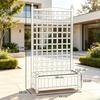 Planter Box with Trellis, Raised Bed with Lattice Back Panel, Stylish Plant Stand, Elegant Planter with Lattice Structure (only with planter box)