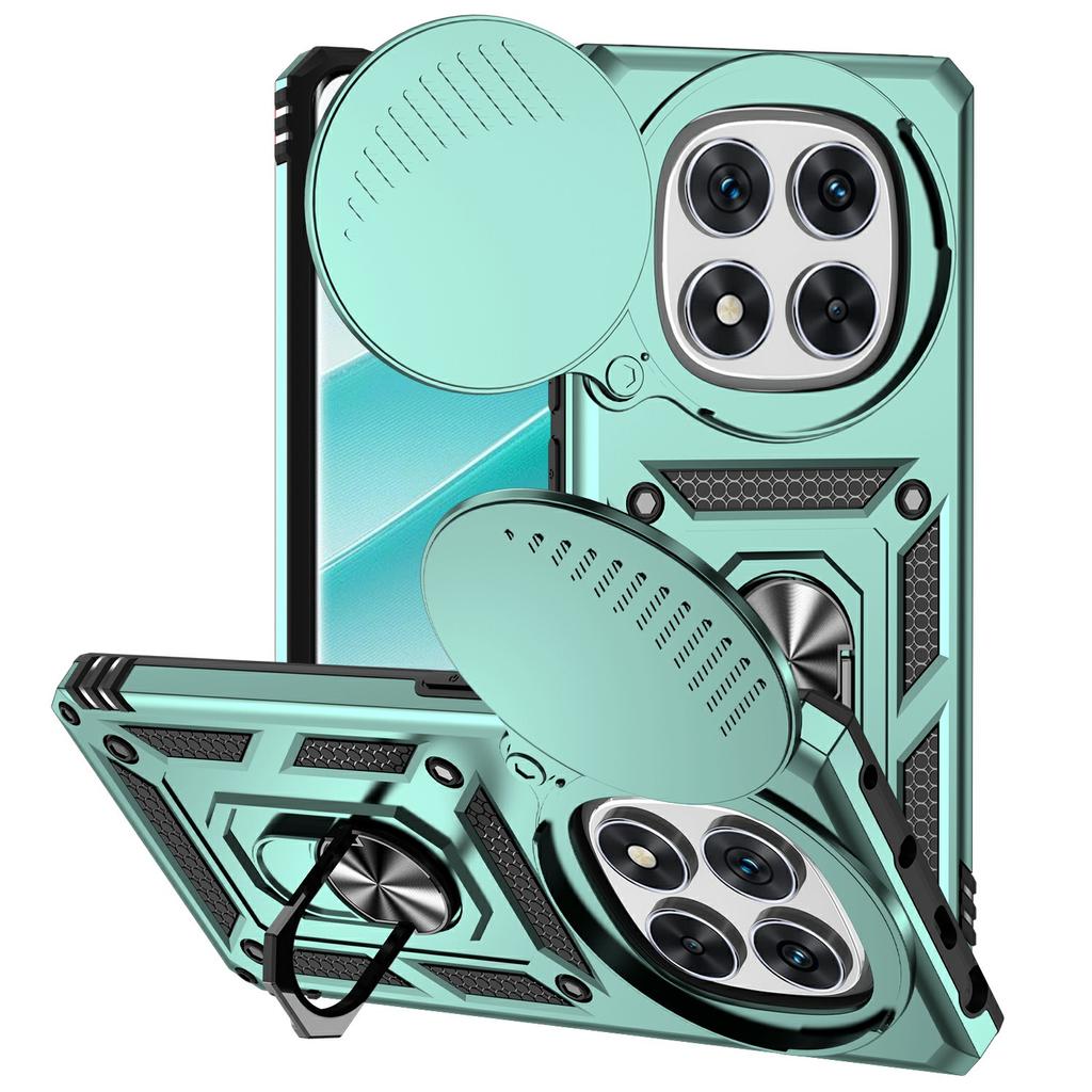 For Xiaomi Redmi Note 14 Pro 4G Case PC+TPU Phone Cover with Lens Protection Kickstand