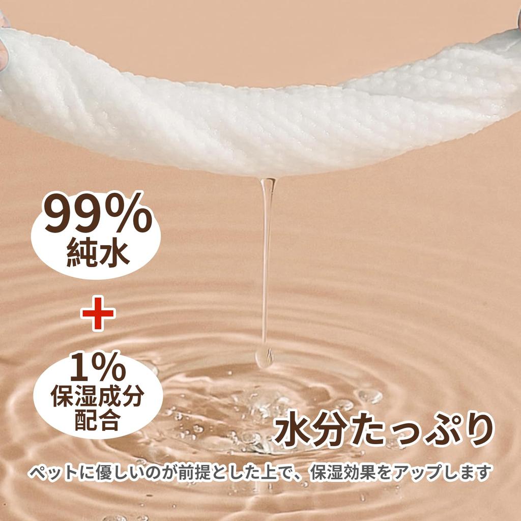 SUNNY DOGGY Pet Wet 80 Sheets x 6 for and and Other and Safe for Licks Wipes, Packs, Dogs, Paws, Ears, Eyes, All-Over Cleansing, Cats, Pets,