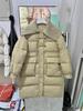 Winter new down jacket women's medium and long knitted collar waist and thin decorative warm versatile jacket