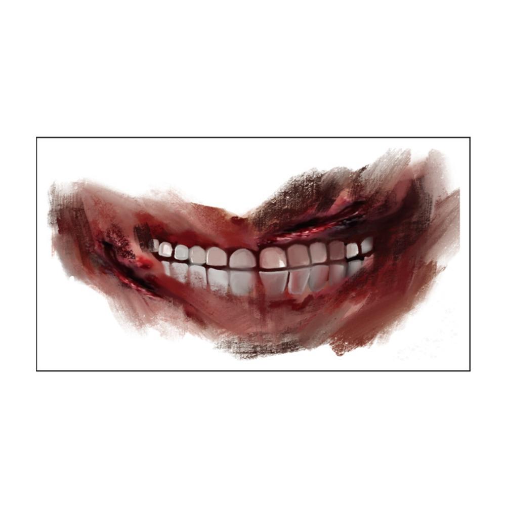 Long-lasting Zombie Cosplay Props Waterproof Bloody Makeup Tattoo Sticker  Party Supplies