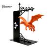 Akcesoria do domu w stylu smoczym Magiczna Pływająca Półka Lampka, Ciepłe Nocne Światło LED, Dekoracja Statua Magii Fantasy Wystrój Kącika do Czytania, Unikalne