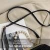 Folded mouth gold bag women's light luxury pearl handbag
