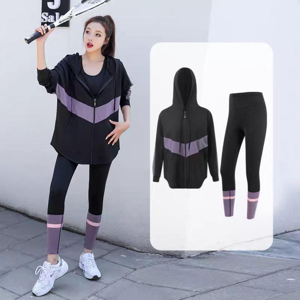 Women's Quick-Dry Long-Sleeve Sports Jacket and Yoga Set - Autumn/Winter Casual Fit