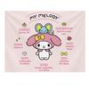 Sanrio My Melody Printed Tapestry Pink Cartoon Cute Bedroom Living Room Background Wall Decoration Dormitory Apartment