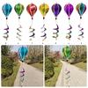 Giant Size Rainbow Hot Air Balloon Rotating Sequins 43.3inch Height Wind Spinners 4X Balloon Plastic Material Pinwheels