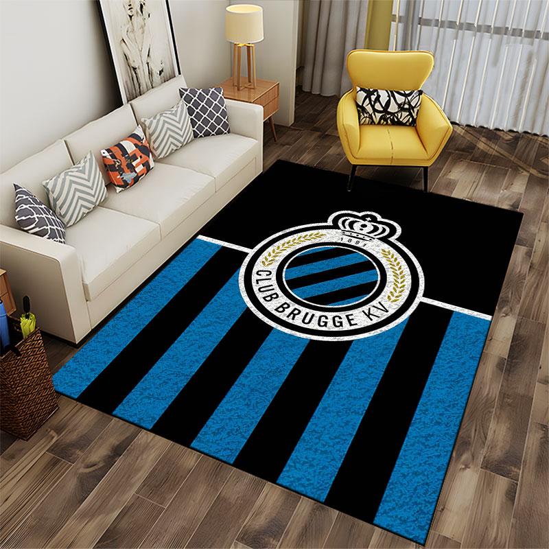 Club Brugge Logo Striped Carpet Suitable As a Non-slip Mat for the Living Room or Bedroom Sofa