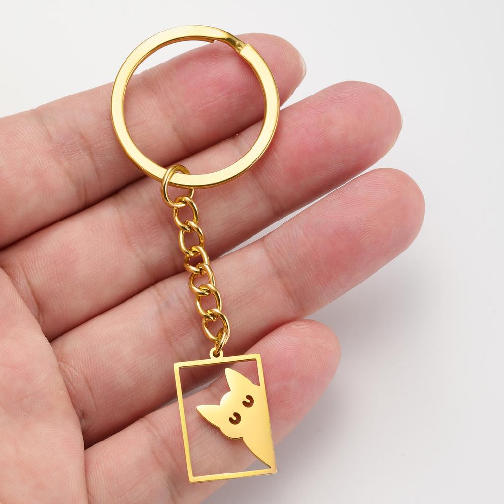 Cazador Cat Kitten Charm Necklace for Women Stainless Steel Animal Pendant Necklace Mother's Day Gift Jewelry 2026 Wholesale