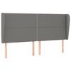 VidaXL Headboard with Ears Dark Grey 203x23x118-128 Cm Fabric3117839