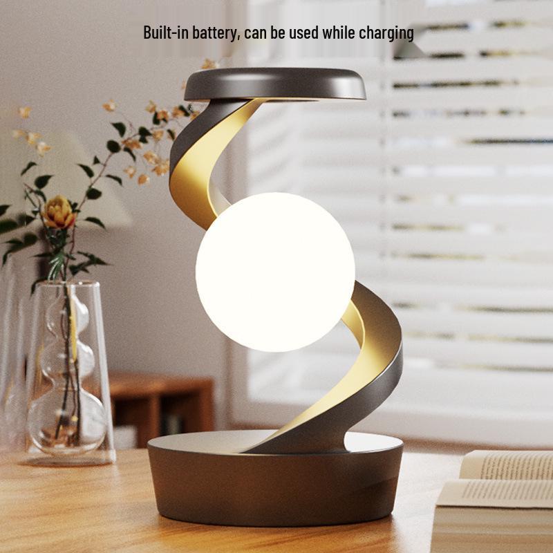 Induction Table Lamp: Rotating Seven-Color Atmosphere Light with Wireless Phone Charging