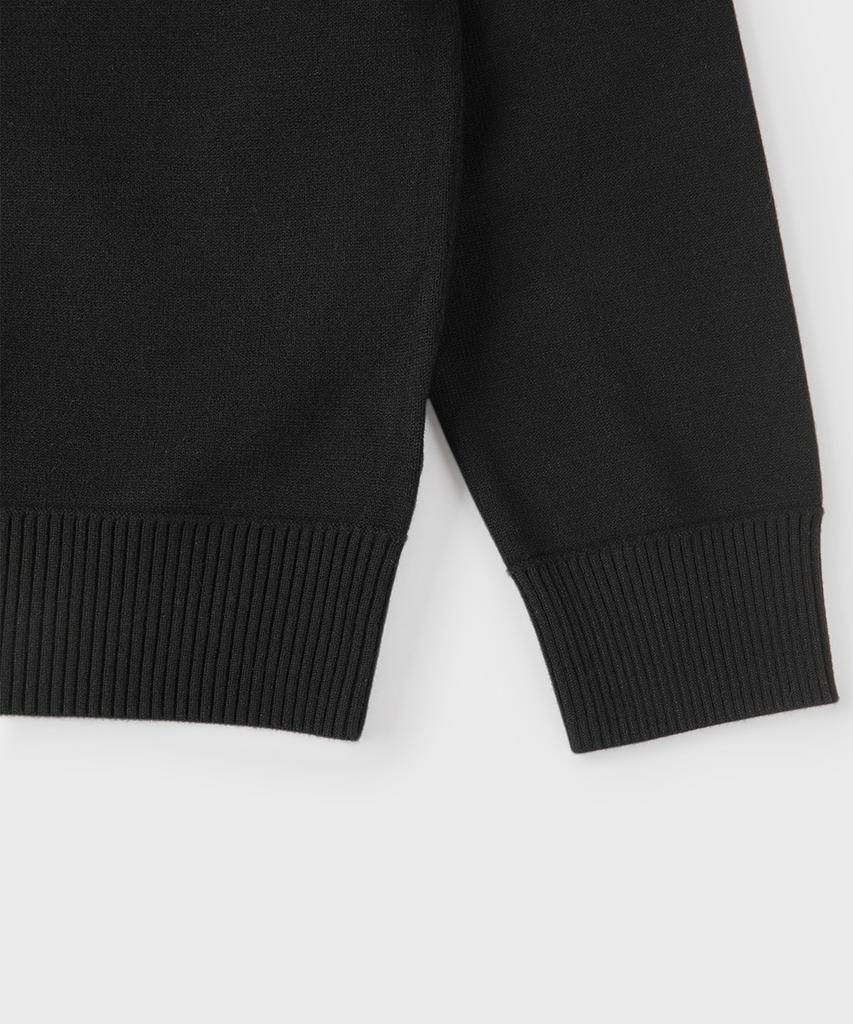 PANICALE Black Slim Fit Viscose Blend Knit