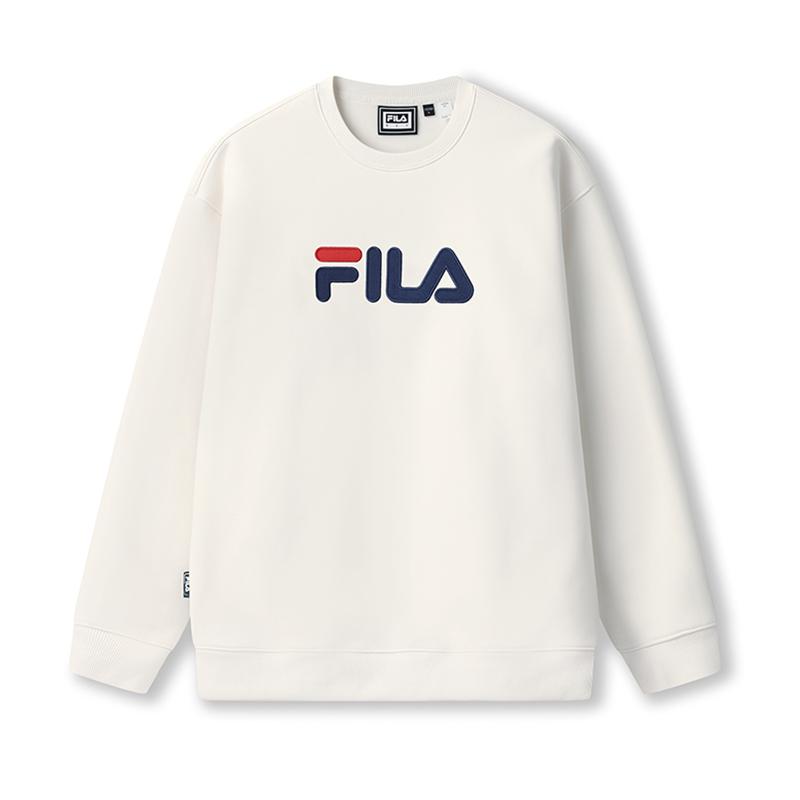 

Fila Оригинальный многоцветный флисовый пуловер, модный, классический, универсальный, мягкий, удобный, теплый, свободный свитшот, унисекс свитшот F51U549202F-IV M