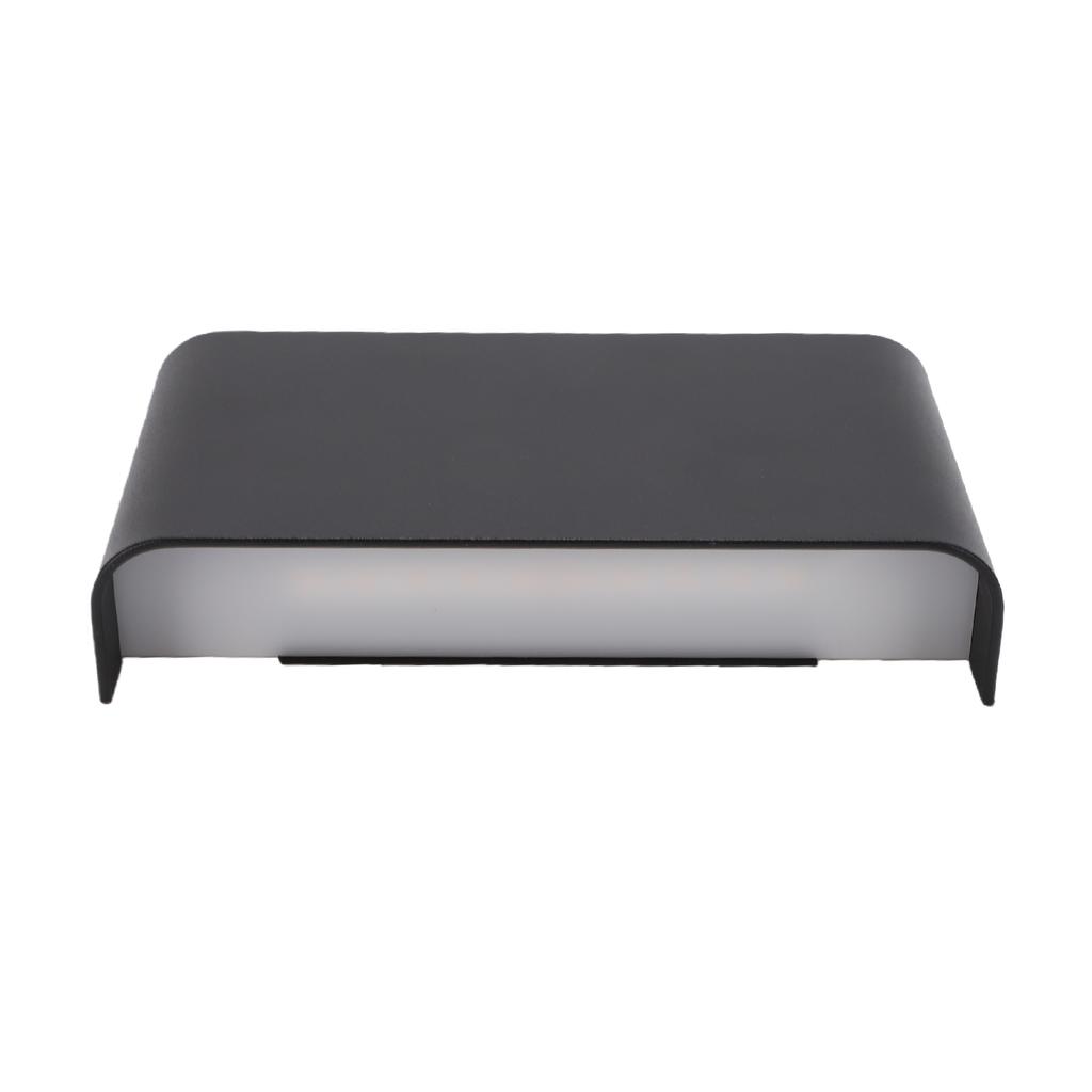 Simple Wall Lantern Rectangle LED Wall Light Aluminum Wall Mounted Light Long Strip Wall Sconces Black shell 16cm Warm