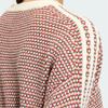 adidas Originals Women Oversized Fit Crewneck Knit Jumper Off White Collegiate Green Equipment Red KQ6291