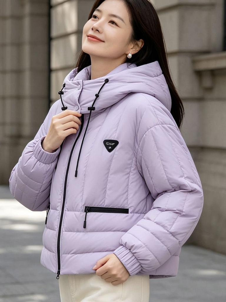 Down jacket women's Pinghu thin winter short 90 duck down 2026 new women's clothing large size women's models
