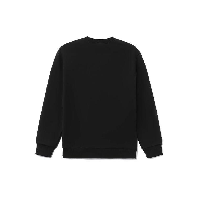 Li Ning Sweatshirts Unisex Black Crew Neck Moderate Regular AWDRF55-1