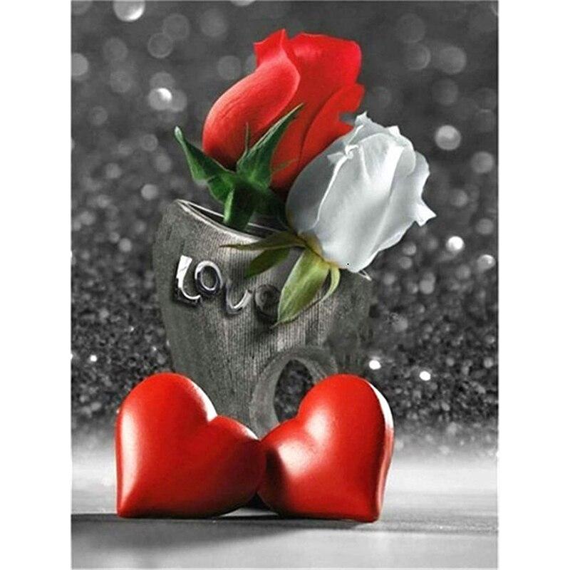 5D DIY Diamond Painting Orchid Scenery Flower Pictures Diamond Embroidery Full Round Rhinestones Crafts Home Decor Gift