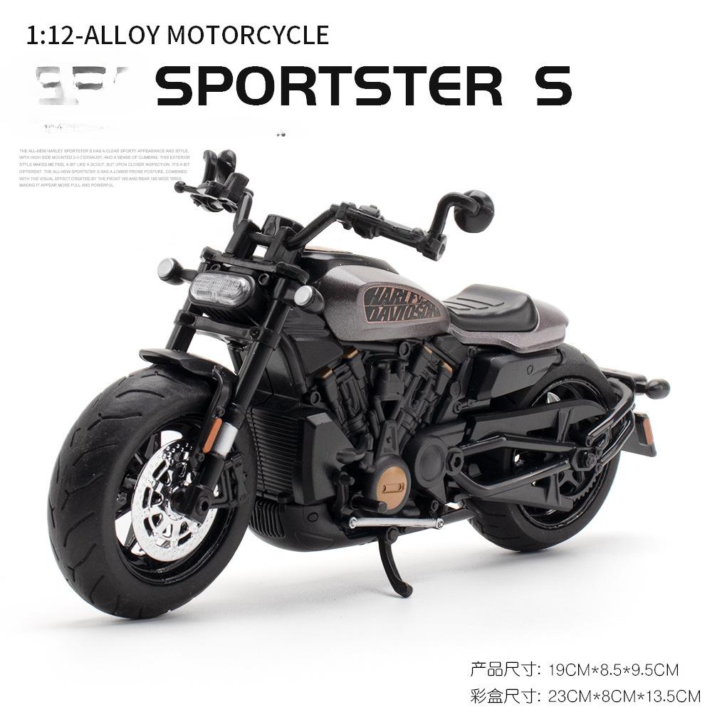 

Simualtion 1/12 Scale Harley Sportster S Мотоцикл Модель Литой Мотоцикл Модель Уличный Гоночный Мотоцикл Подарок Детям белый