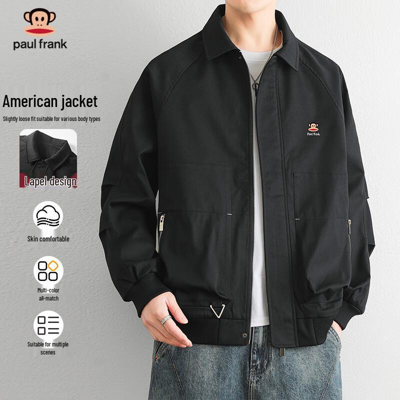 paul frank Herren Freizeit Revers Workwear Jacke