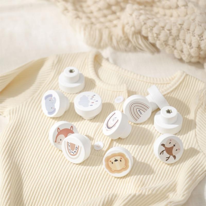 Attractive Animal Shape Round Wooden Drawer Handle Multifunctional Cabinet Pull