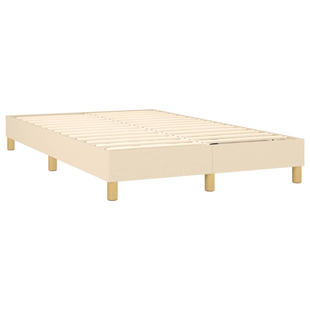 Vidaxl Continental Bed with Mattress, Cream, Fabric, 120X200 Cm