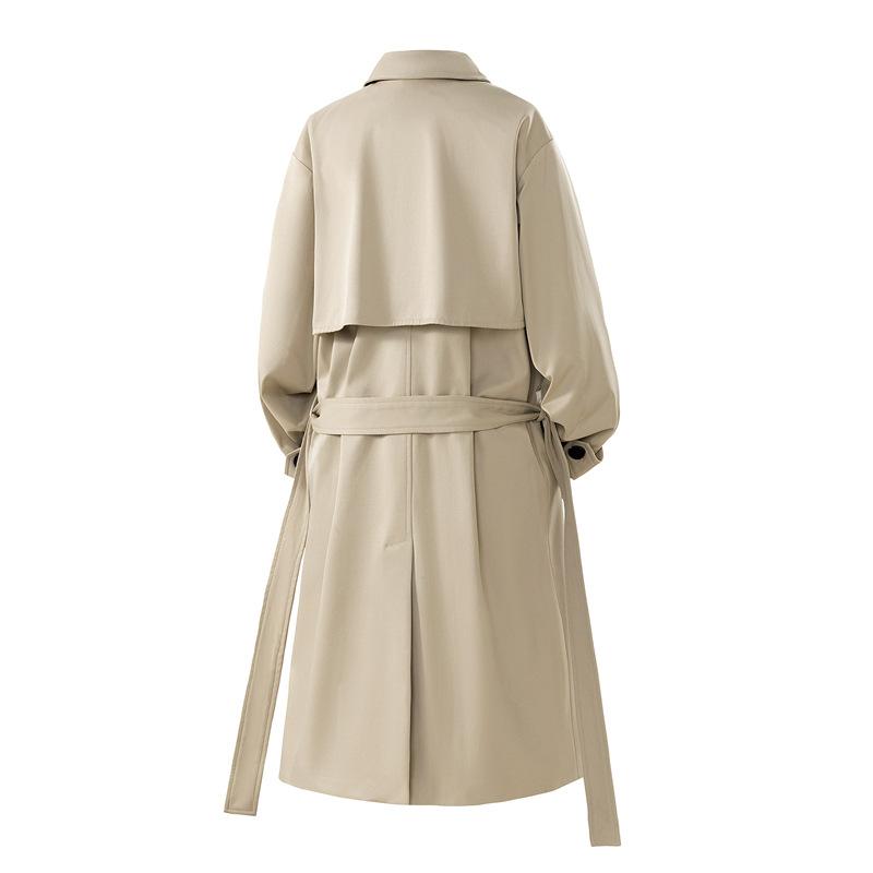 Men Mid-length Windbreaker Hip Hop Autumn Trench Coat Cardigan Men Spring Coat Turn-down Collar Men Autumn Coat for Street