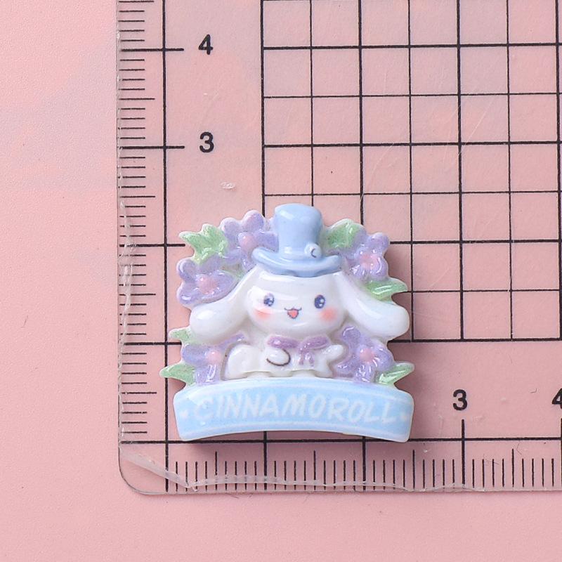 10Pcs New Mini Kawaii Cartoon Flower Garland Animal Series Flat Bottom Scrapbook  Diy Jewelry Making Hairwear Accessorie A32