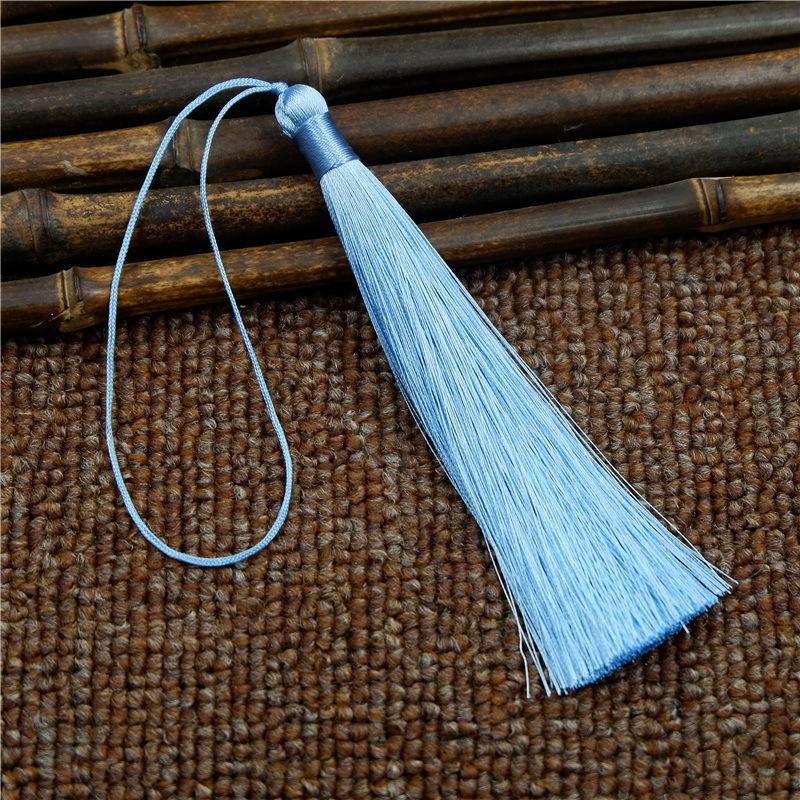 12 cm Eis-Seide Quasten Suizi Antik Langer Hänge-Spitzenfächer Anhänger Antikes Cheongsam Hanfu Quastenanhänger Handgefertigtes Zubehör