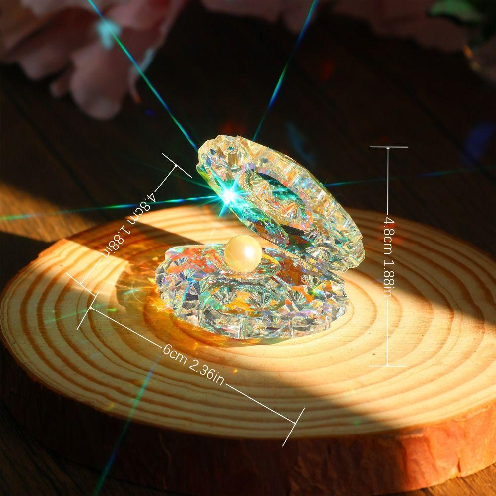 Creative Crystal Figurine Colorful Miniature Statue Home Decoration Crystal Shell Jewelry Girl