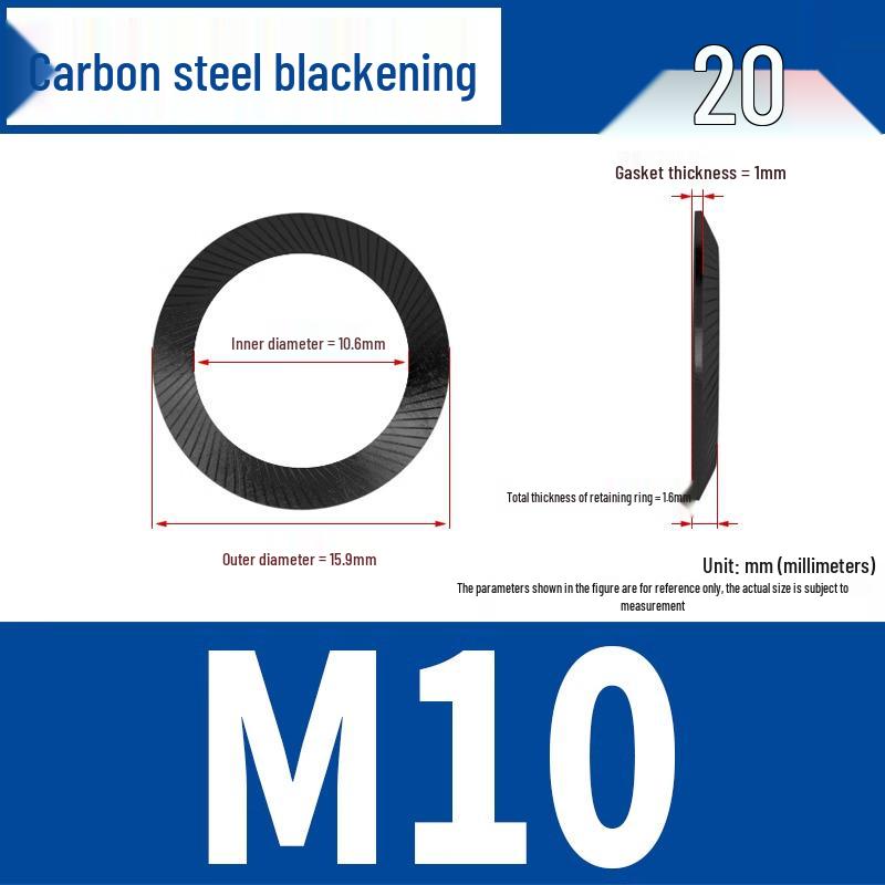 304 Stainless Steel Double-Sided Serrated Lock Washer, Anti-slip Butterfly-shaped, M3-M42