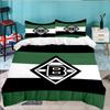 3PCS Green Black Borussia Bedding set,Ideal For1pc Duvet Cover And 2pcs Pillowcases Perfect for Christmas gift,Ideal for Bedroom, Dormitory