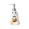 Soap Dispenser Bathroom Refillable Ceramic Pump Shampoo Bottle with Ghost Design 181ml Handwash Dispenser for Sink Shower Bath