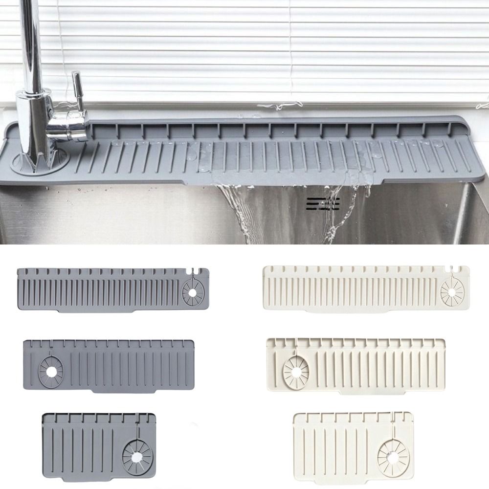 Unilateral Side Hole Kitchen Faucet Sink Mat Splash-Proof Kitchen Sink Draining Pad Bathroom Use