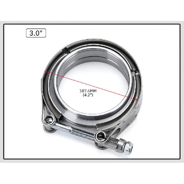2.5" 3.0" V Band Exhaust Clamp Exhaust Male And Female Flange Vband Clamp V-Band Muffler Clamp 63mm 76mm