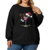 Women's Fashionable Casual Plus-Size Long Sleeve Pullover Printed Sweatshirt