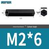 Black & White M2 Nylon Hexagonal Double-Through Standoff Spacer for PC Board Support