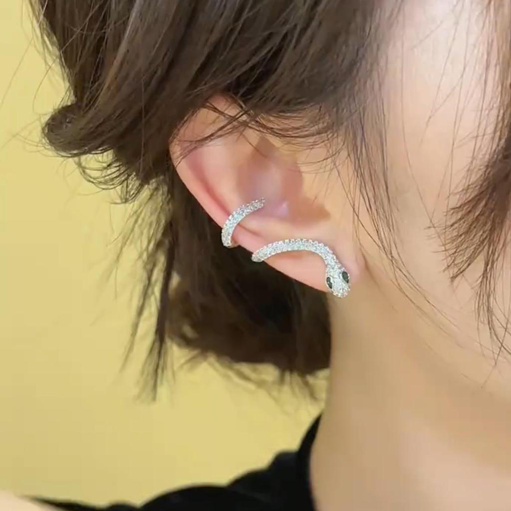 Year of the Snake Wrap-Around Stud Earrings: Versatile, Luxurious, High-End Fashion