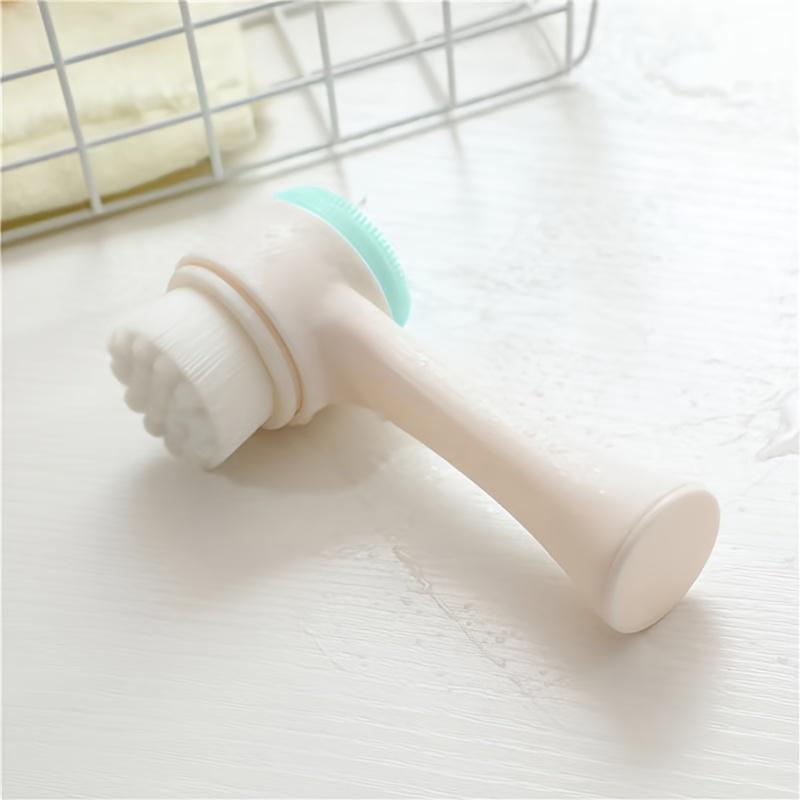 Silica Gel Facial Brush Double Sided Facial Cleanser Blackhead Removing Product Pore Cleaner Exfoliating Facial Brush Face Brush