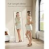 SONGMICS Full Length Mirror, 160 x 50 cm, Rectangle Full Body Mirror with Stand, Aluminium Alloy Frame Floor Mirror, Tempered Glass, for Bedroom
