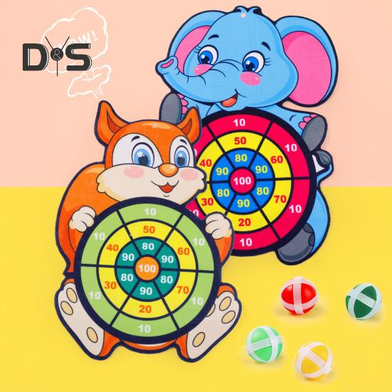 Țintă cu Animale pentru Copii Minge Lipicioasă Sigură Distracție în Interior/Exterior Joc de Coordonare Concentrare Jucărie Cadou pentru Petrecere în Familie