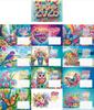 2026 Diamond Painting Accessories Desk Calendar - Handmade DIY Cartoon 12-Piece Set