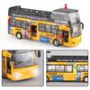 Medium Macau Double-Decker Alloy Sightseeing Bus Model with Lights & Music, Pull-Back Feature